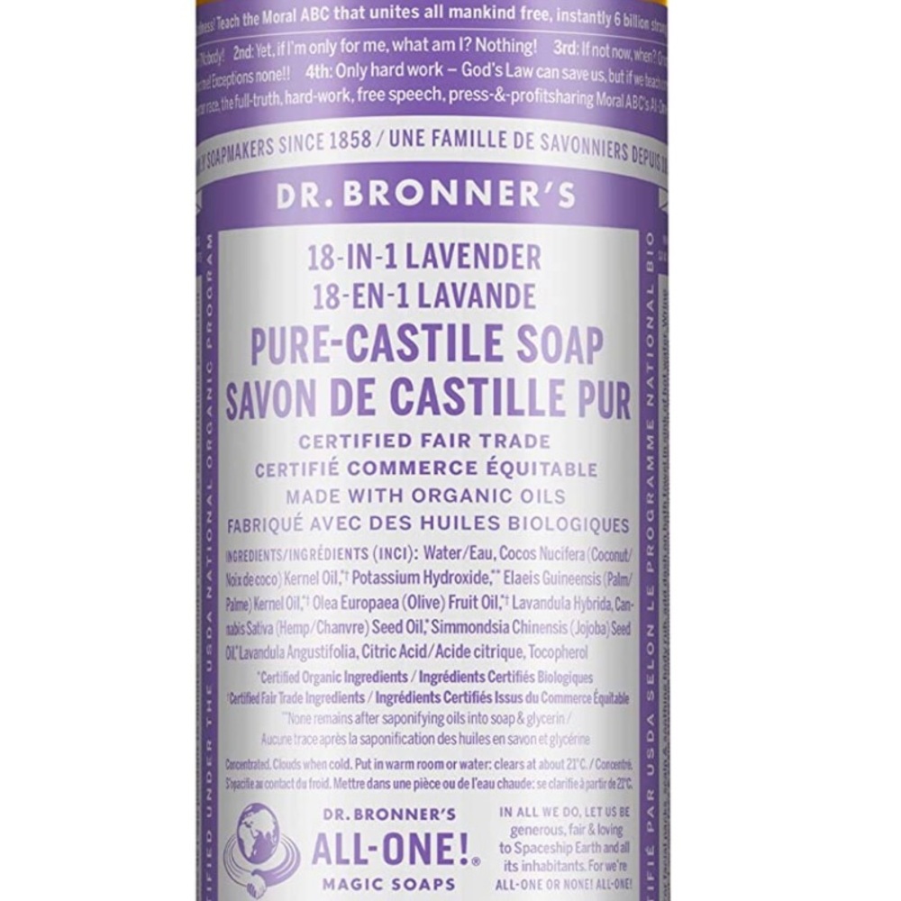 Lavender Pure-Castile Liquid Soap (Lavender 8 ounces)